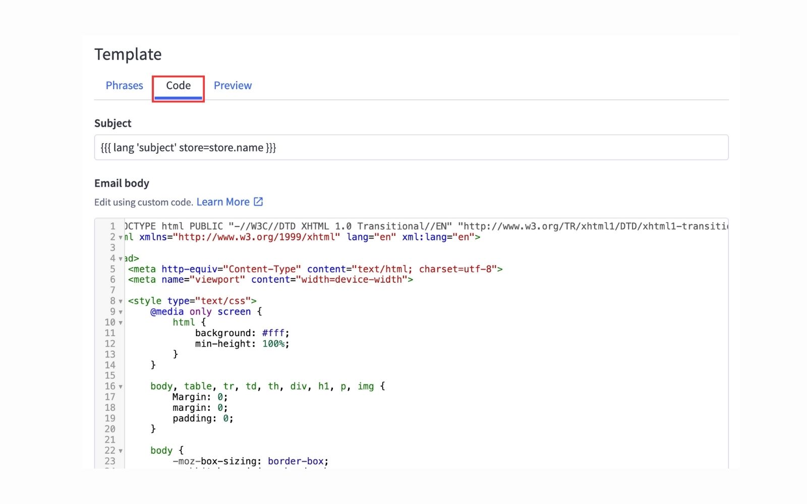 modify the code